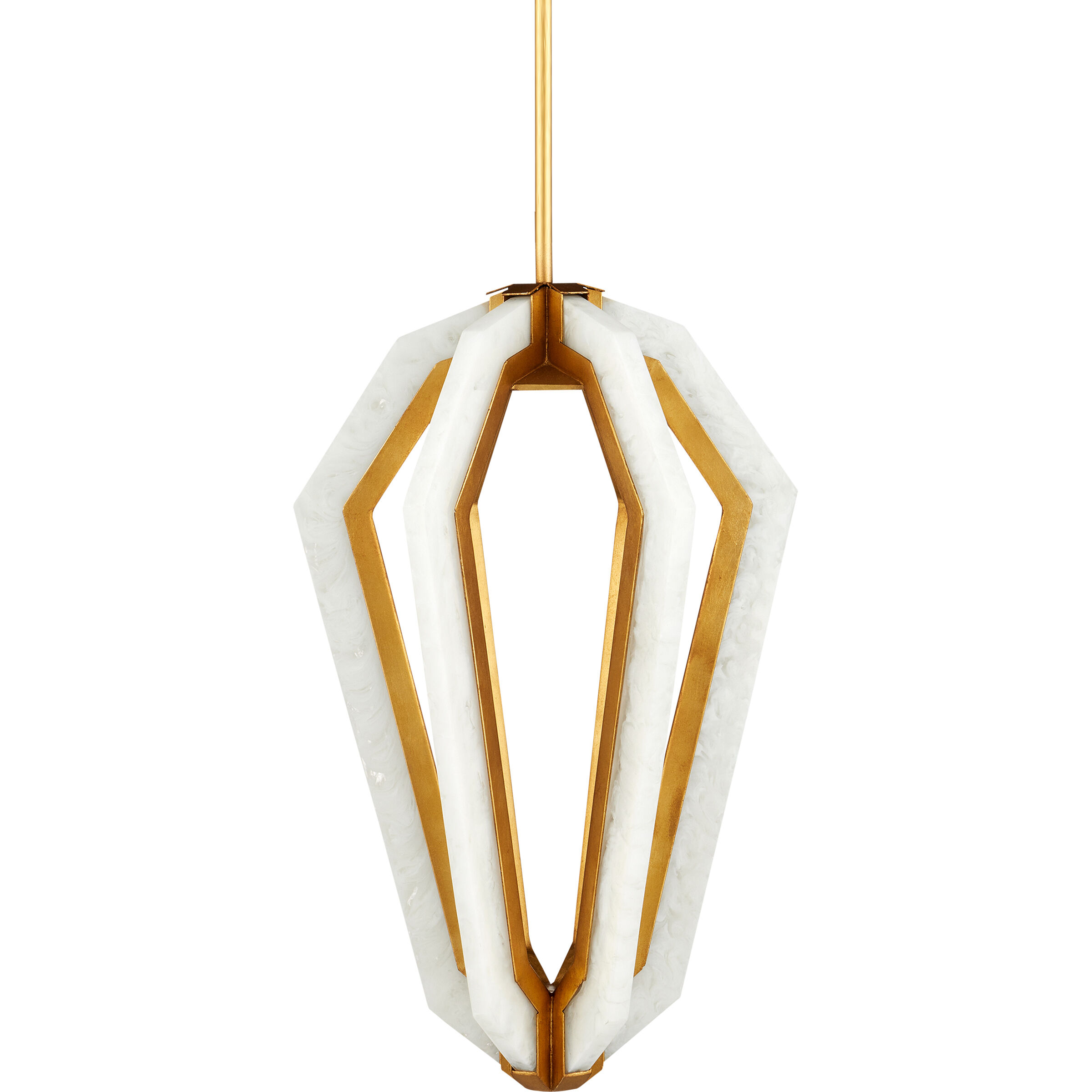 Riviere 6 Light 13 inch Natural/Contemporary Gold Leaf Pendant Ceiling Light