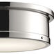 Serca 3 Light 18 inch Polished Nickel Flush Mount Ceiling Light