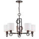 Signature 5 Light 23.25 inch Antique Bronze Chandelier Ceiling Light