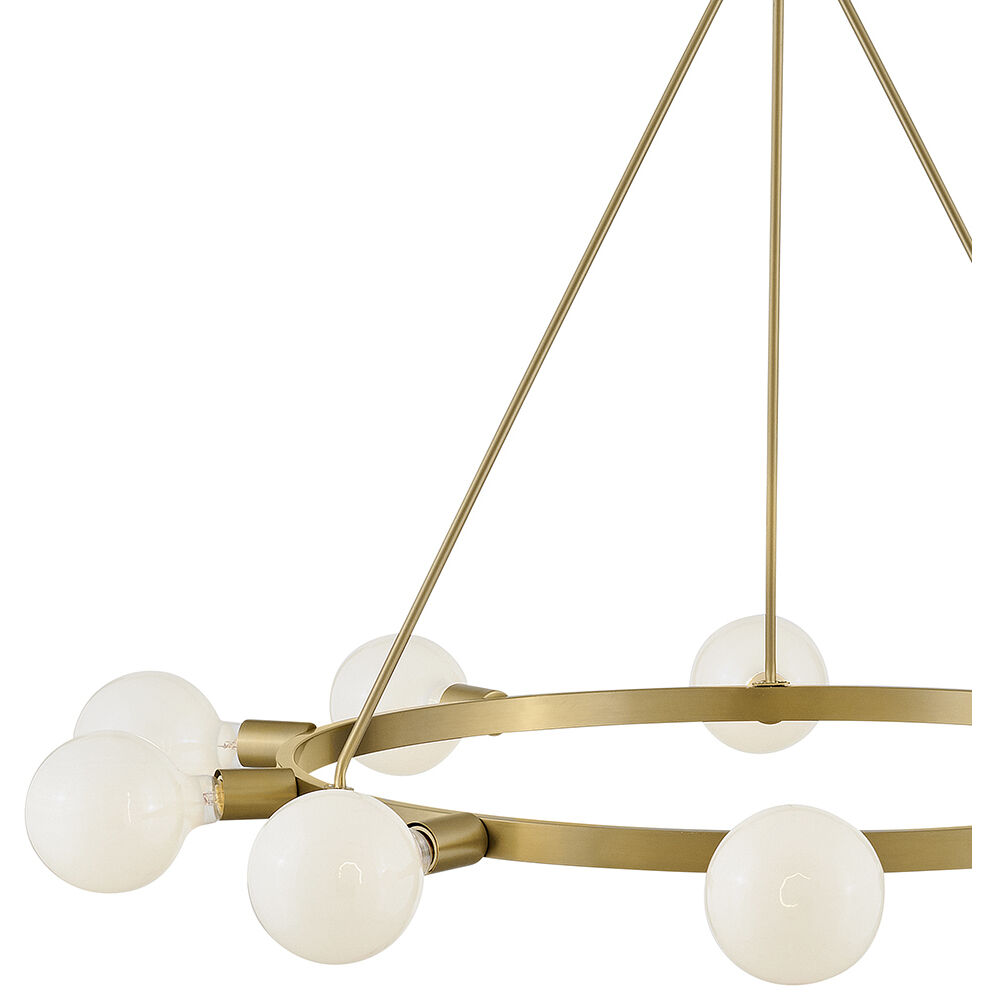 Orla LED 36 inch Lacquered Brass Chandelier Ceiling Light