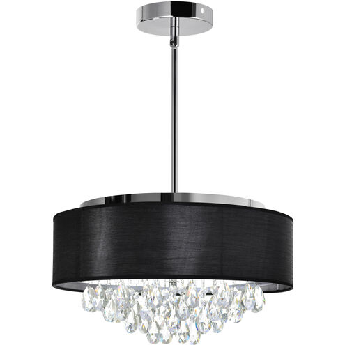 Dash 4 Light 18 inch Chrome Drum Shade Chandelier Ceiling Light
