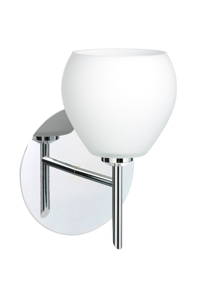 Tay Tay 1 Light 5 inch Chrome Mini Sconce Wall Light in Halogen, Opal Matte Glass