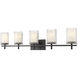 Grayson 5 Light 40 inch Matte Black Vanity Wall Light