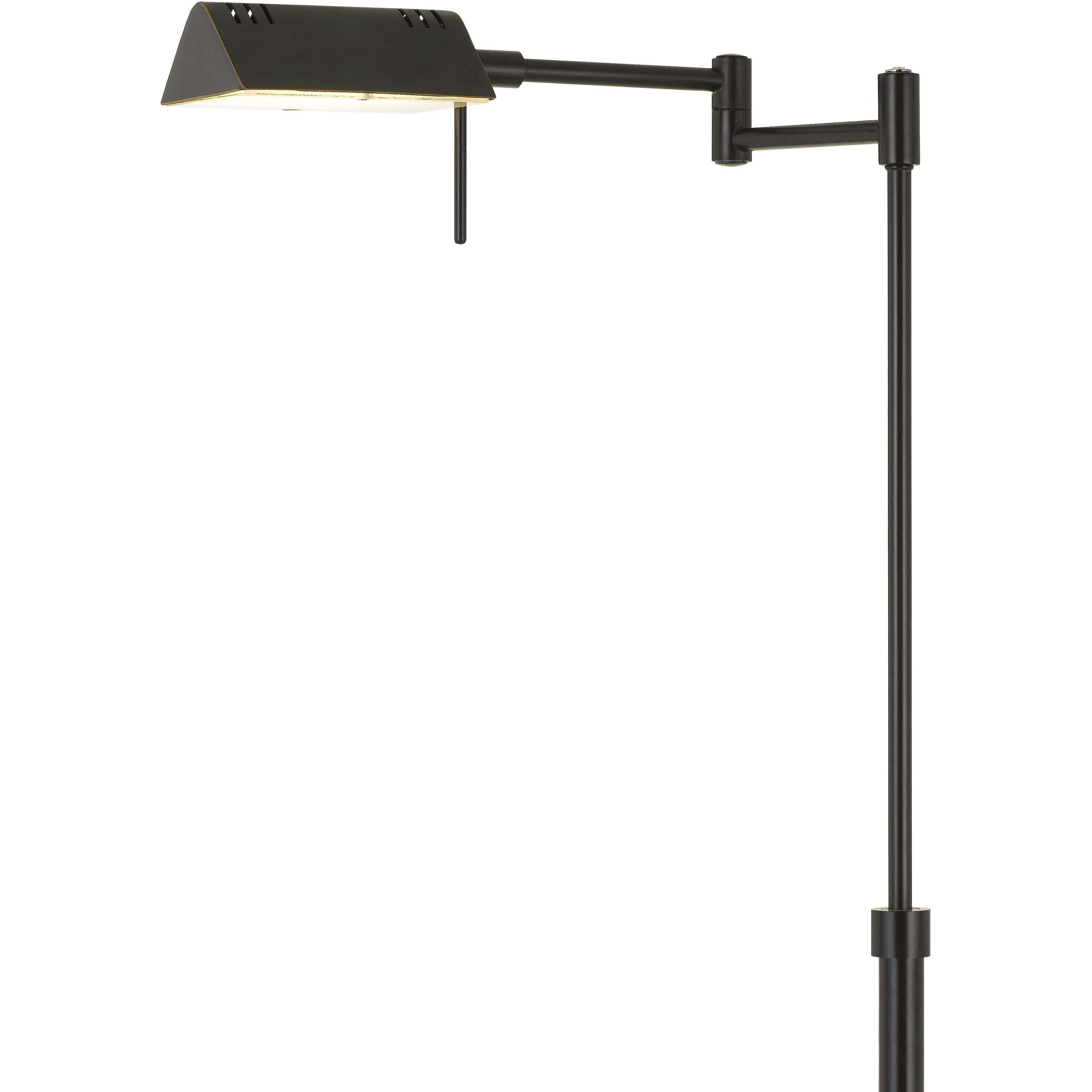 Clemson 50 inch 10 watt Dark Bronze Pharmacy Floor Lamp Portable Light, Swing Arm
