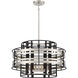 Presten 6 Light 28 inch Brushed Nickel with Sand Coal Pendant Ceiling Light