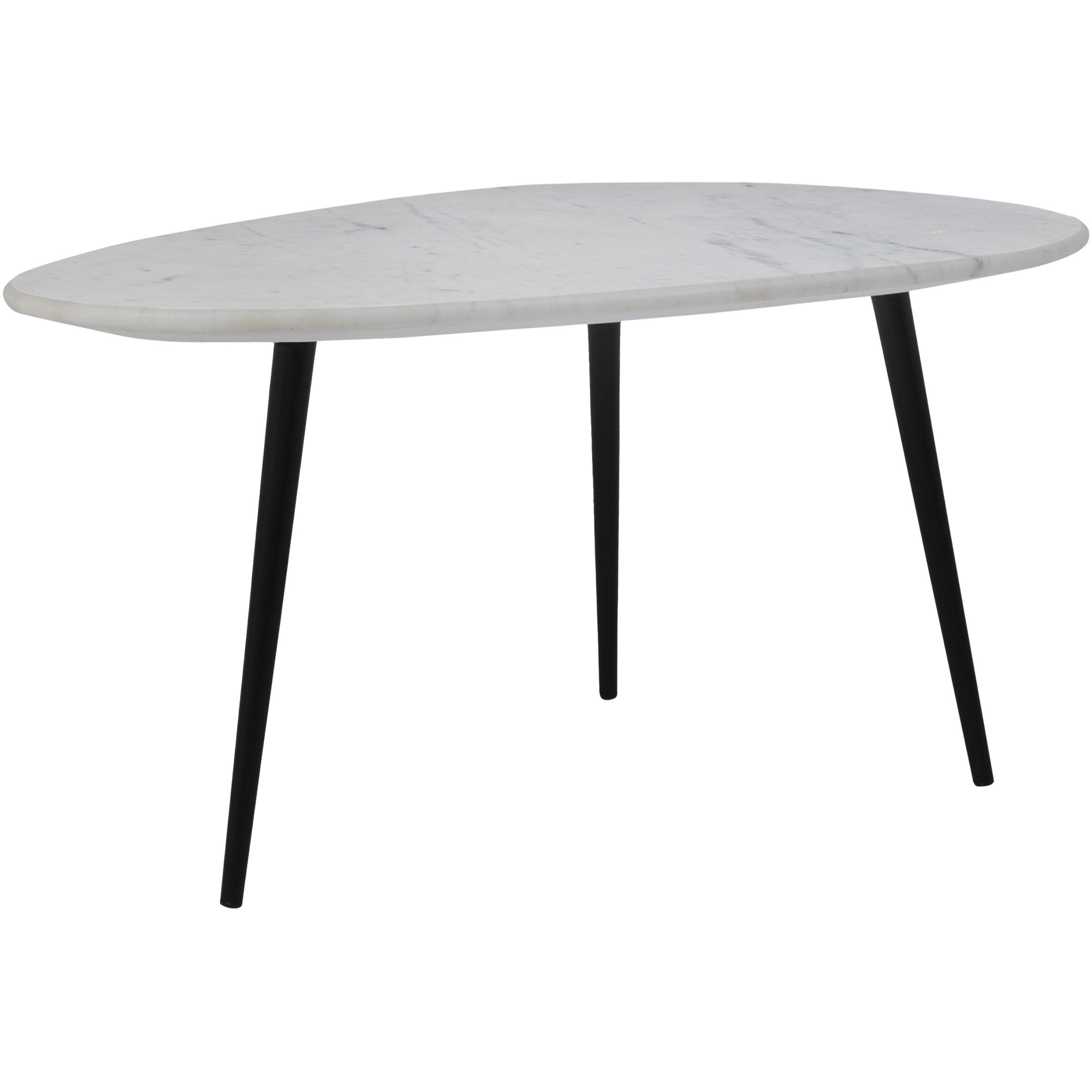 Keely 23.75 X 17 inch White and Matte Black Coffee Table