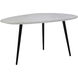 Keely 23.75 X 17 inch White and Matte Black Coffee Table