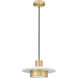 Ludo LED 12 inch Matte White and Modern Gold Pendant Ceiling Light
