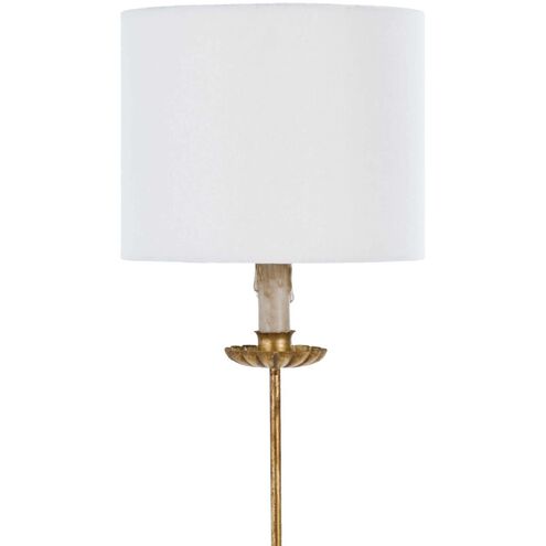 Clove Stem 28.5 inch 60.00 watt Antique Gold Leaf Table Lamp Portable Light, Buffet Lamp