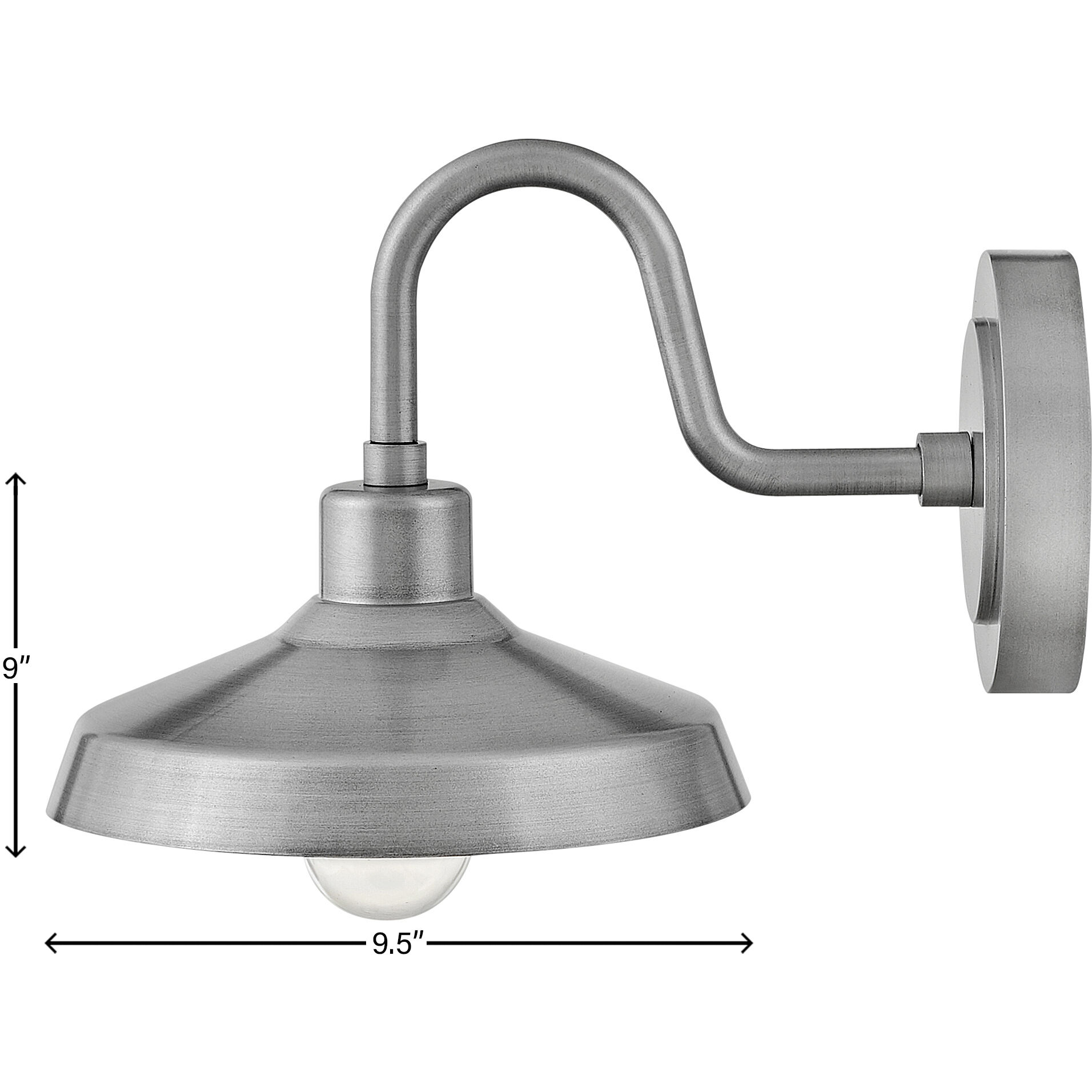 Coastal Elements Forge Outdoor Wall Mount Lantern in Antique Brushed Aluminum