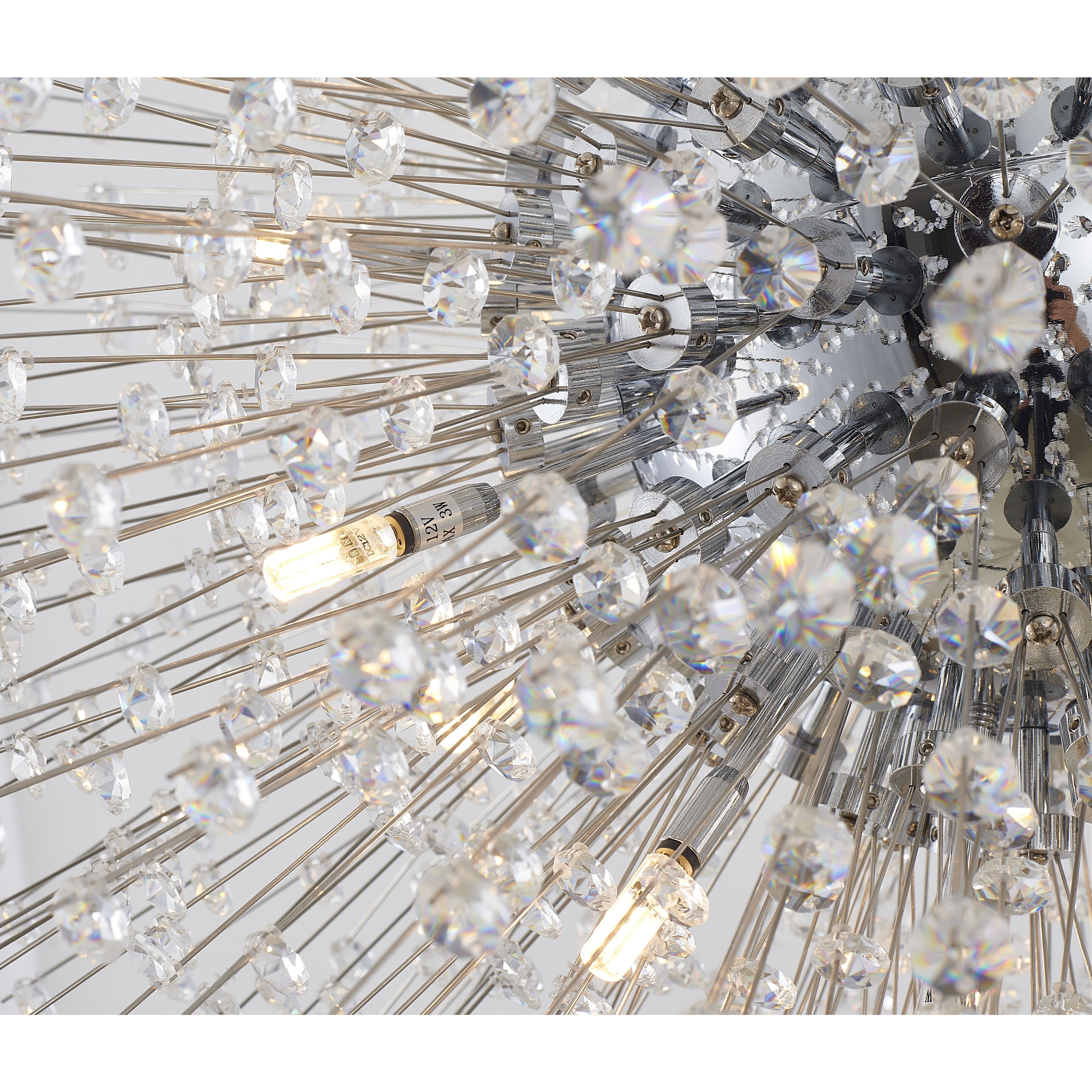 BET Series 22 Light 35 inch Chrome Chandelier Ceiling Light