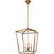 Maddox 4 Light 17 inch Vintage Gold Pendant Ceiling Light