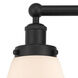 Cone 3 Light 24.5 inch Matte Black Bath Vanity Light Wall Light