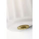 Chapman & Myers Madden LED 4.25 inch Alabaster and Antique-Burnished Brass ADA Fluted Linear Sconce Wall Light
