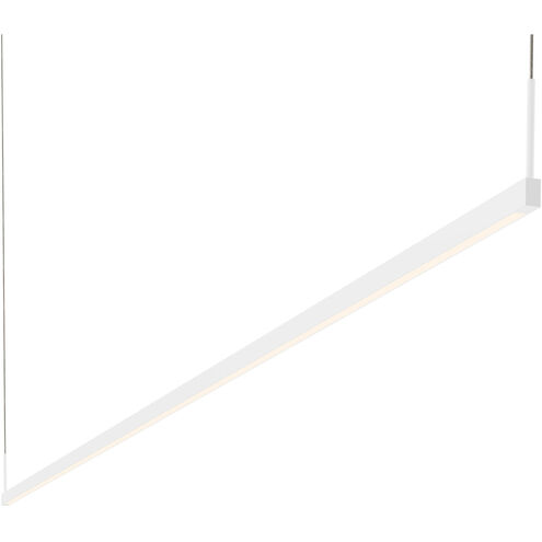 Thin-Line LED 96 inch Satin White Pendant Ceiling Light in 8ft., 3000K