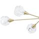 Helena 6 Light 18.5 inch Brushed Gold Chandelier Ceiling Light