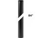 Round 84 inch Coastal Black Outdoor Post