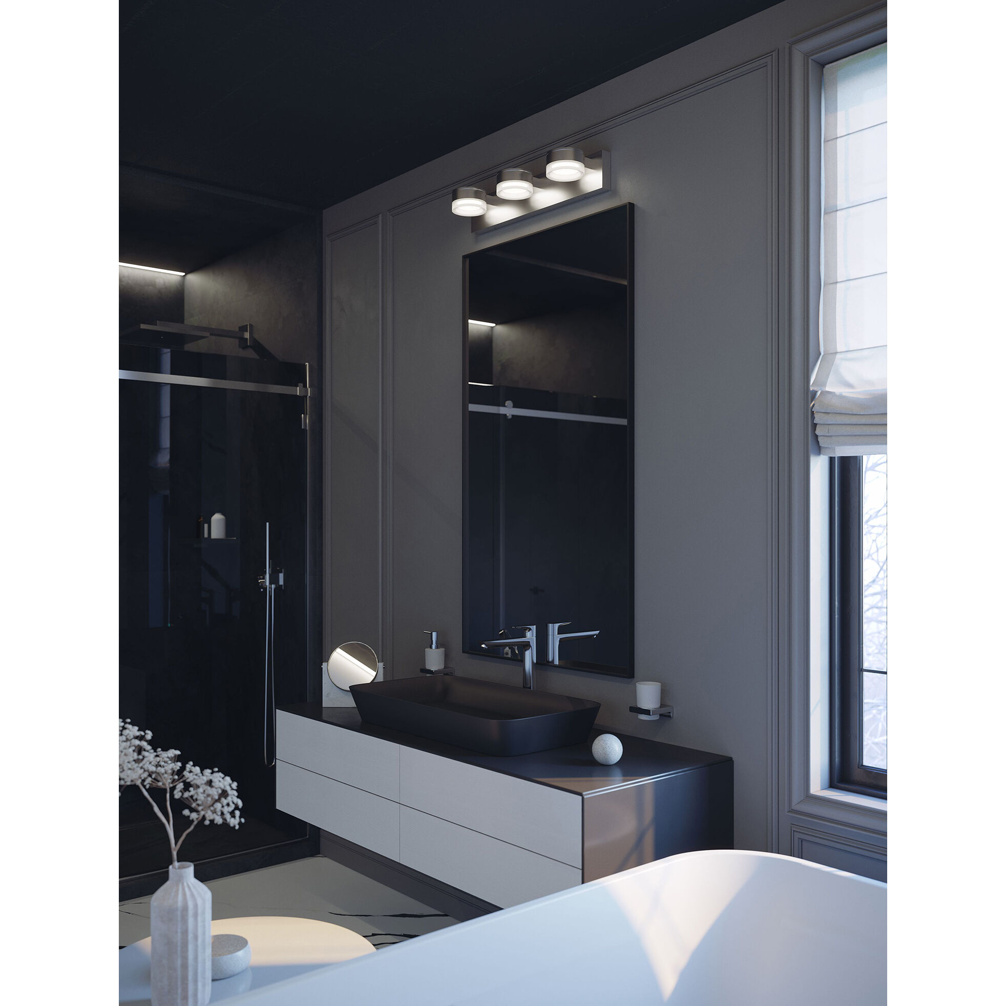 Emma LED 24 inch Satin Nickel Vanity Light Wall Light