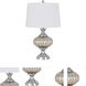 Ossona 26.5 inch 150.00 watt Chrome Table Lamp Portable Light