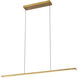 Drift 45 inch Vintage Brass Linear Pendant Ceiling Light