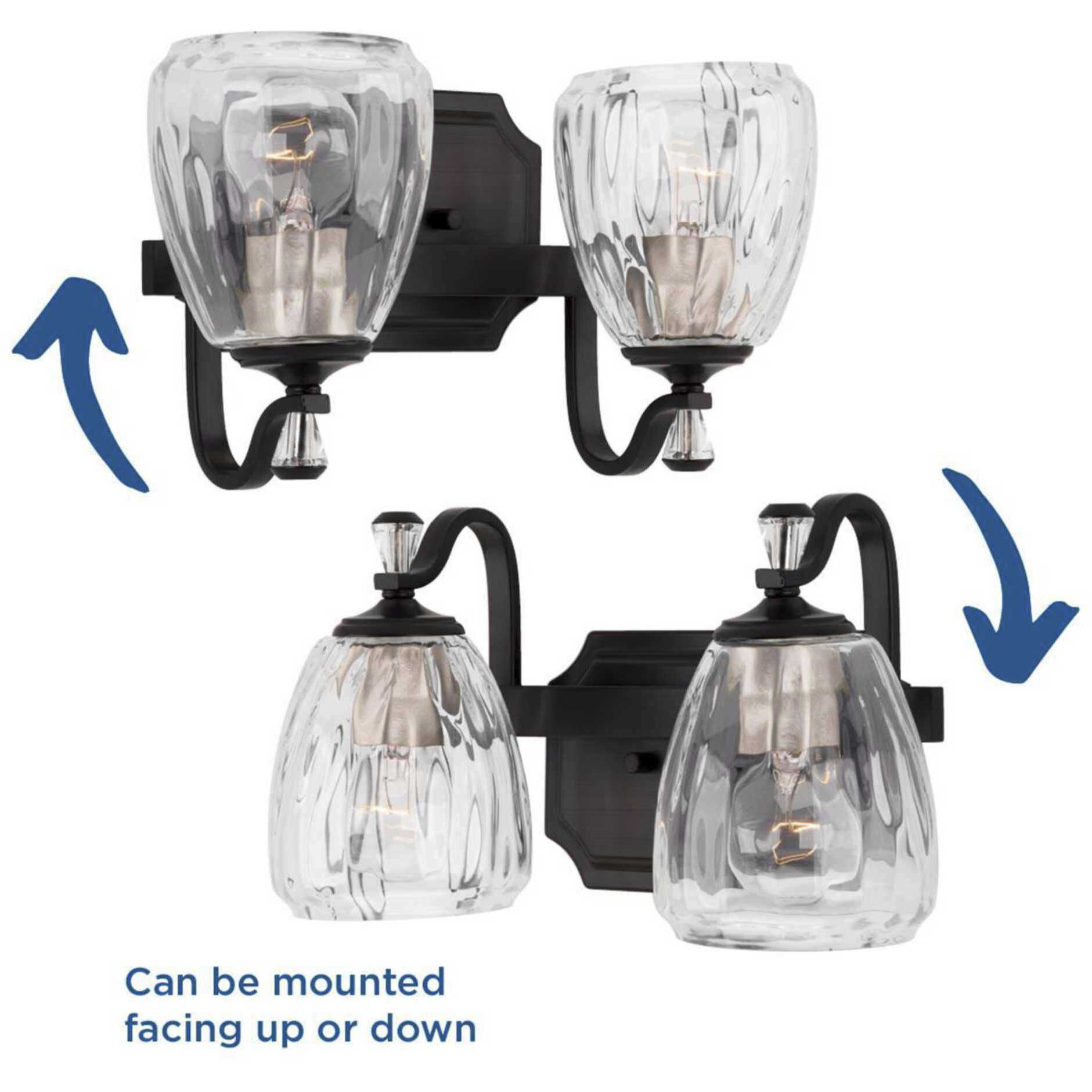 Anjoux 2 Light 14 inch Antique Bronze Bath Vanity Wall Light