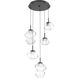 Mesa LED Matte Black Chandelier Ceiling Light, Multi-Port Round