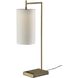 Matilda 25 inch 6.00 watt Antique Brass Table Lamp Portable Light, with Smart Switch