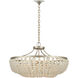 Chanteuse 4 Light 30.75 inch Silver Granello Semi-Flush Mount Ceiling Light