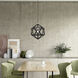 Ashland 1 Light 13 inch Black with Brushed Nickel Accents Pendant Ceiling Light