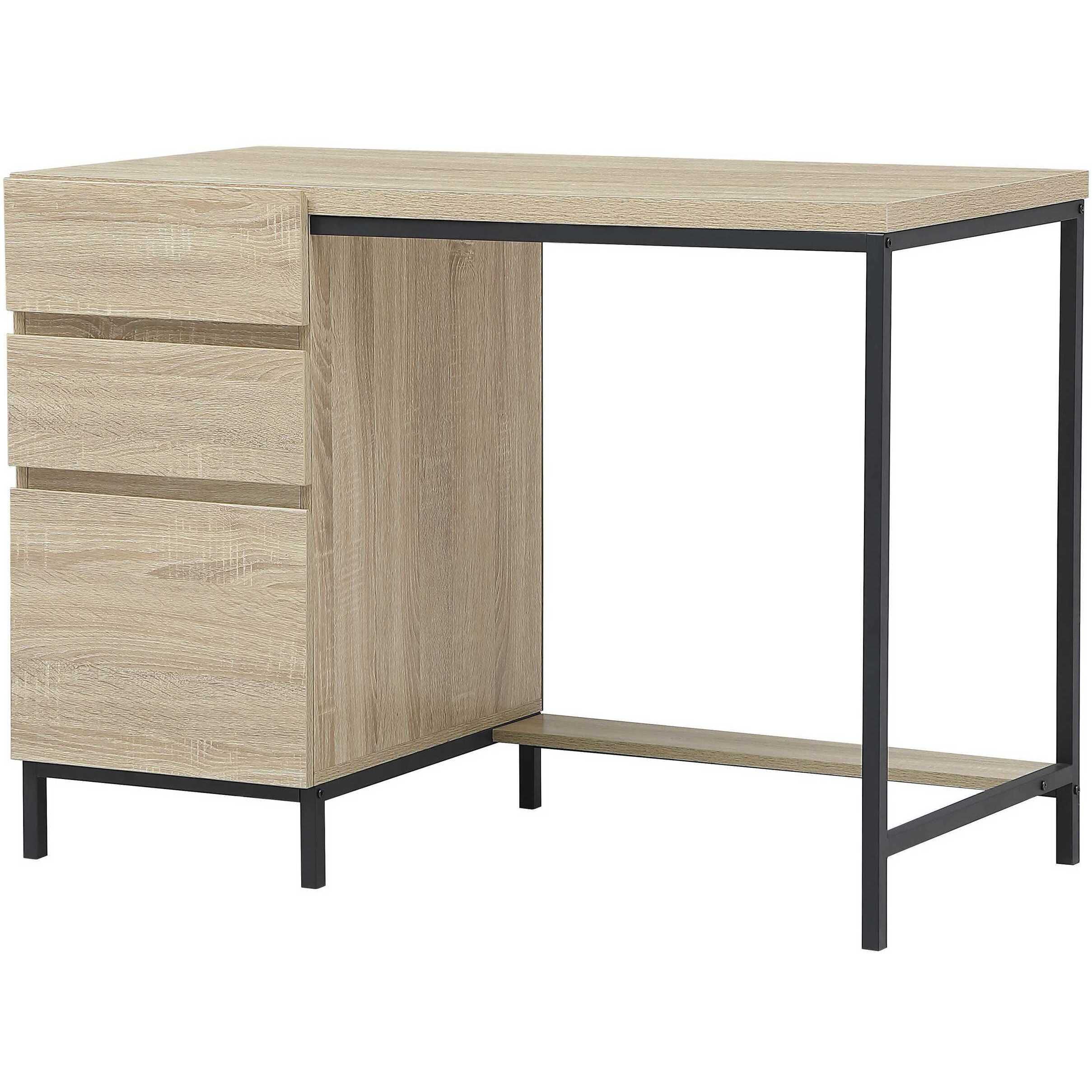 Emerson 42 inch Mango Wood and Black Desk