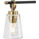 Cassell 4 Light 33.87 inch Vintage Brass Bathroom Vanity Light Wall Light
