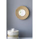 Aubrey 14 X 14 inch Distressed Gold Wall Mirror