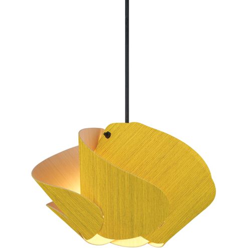 Matilda LED 11.9 inch Yellow and Ash Pendant Ceiling Light in Yellow/Ash