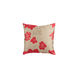 Blossom 18 X 18 inch Camel and Bright Red Throw Pillow