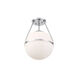 Mid-Century Modern 1 Light 13.25 inch Chrome Semi-Flush Ceiling Light