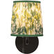 Alora Mood Scout 1 Light 6 inch Matte Black and Green Linen Wall/Vanity Light Wall Light