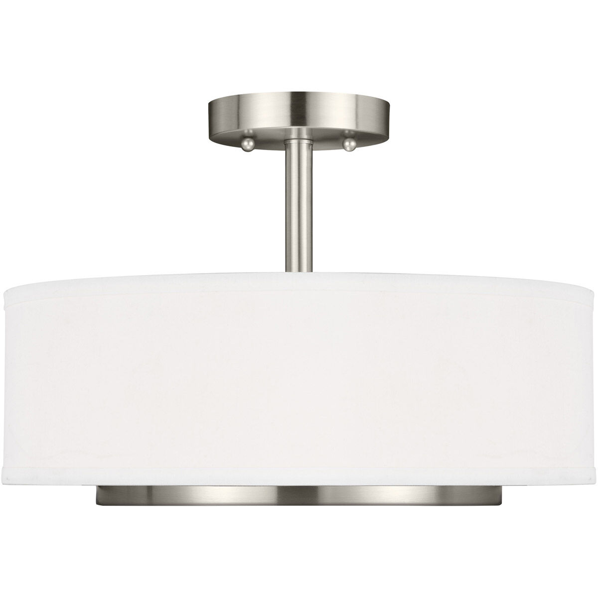 Nance 2 Light 16.25 inch Brushed Nickel Convertible Pendant Semi Flush Ceiling Light
