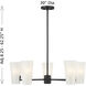 Mid-Century Modern 5 Light 30 inch Matte Black Chandelier Ceiling Light
