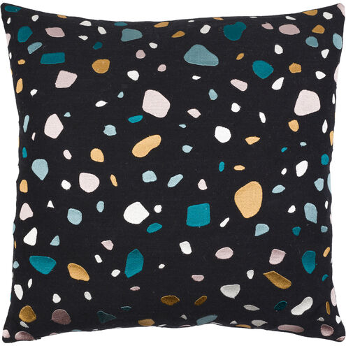 Terra 22 inch Black Pillow Kit in 22 x 22, Square
