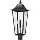Gannon 3 Light 31.5 inch Black Outdoor Post Mounted Fixture in G9