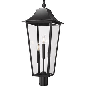Gannon 3 Light 31.5 inch Black Outdoor Post Mounted Fixture in G9