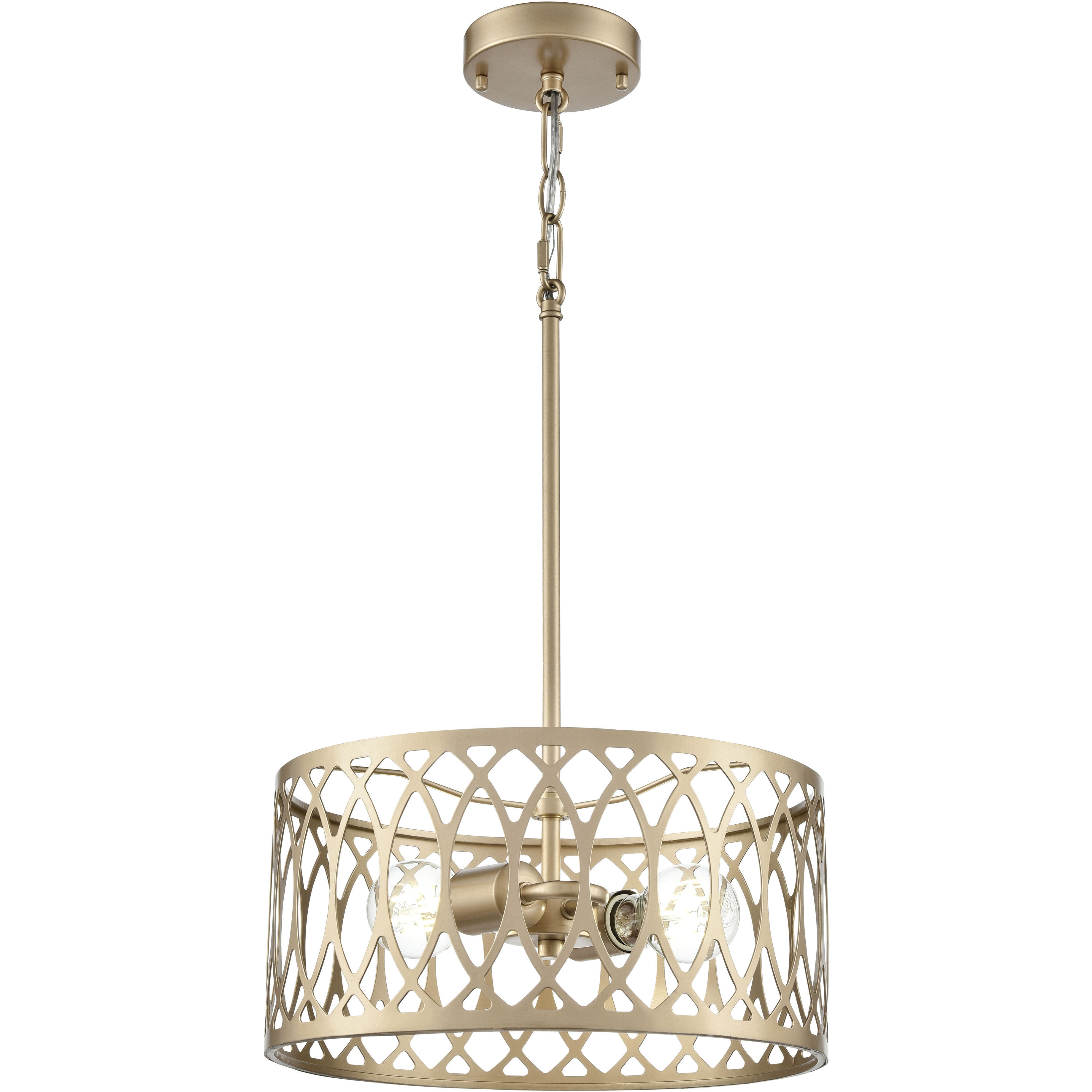 Arelyn 2 Light 13 inch Painted Modern Gold Pendant Ceiling Light