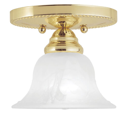 Edgemont 1 Light 7 inch Polished Brass Semi-Flush Mount Ceiling Light