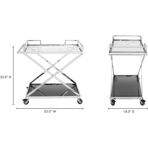 Moetini Silver Cart, Bar Cart