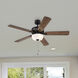 Gallant 52 inch Matte Black with Reversible Matte Black/Sepia Brown Blades Indoor/Covered Outdoor Ceiling Fan