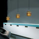 Envisage VI LED 8 inch Brushed Nickel Mini Pendant Ceiling Light in Envisage Amber