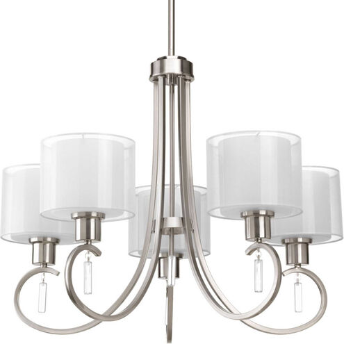 Invite 5 Light 25 inch Brushed Nickel Chandelier Ceiling Light