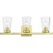 Cityview 3 Light 23 inch Satin Brass Vanity Sconce Wall Light