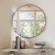 Clasp Bronze and Faux Travertine Mirror