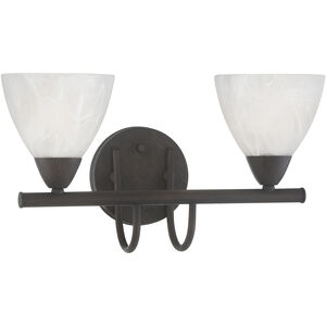 Tia 2 Light 15.75 inch Painted Bronze Vanity Light Wall Light